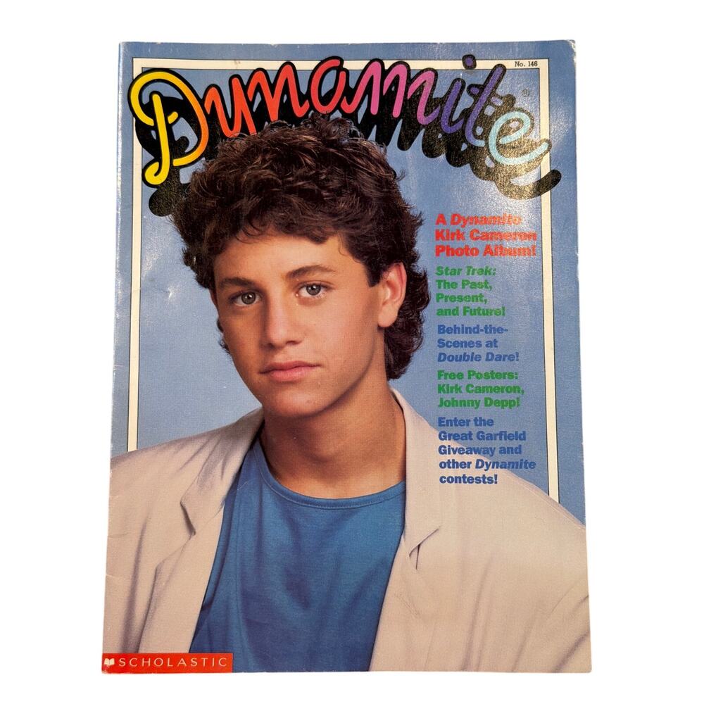 VTG 1988 Dynamite Magazine no 146 Kirk Cameron Cover Scholastic retro 80s